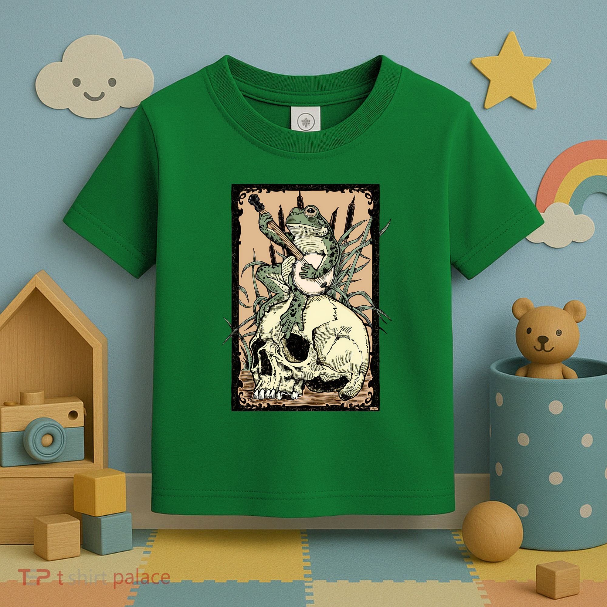 Victorian Frog Playing Banjo Toddler T-Shirt