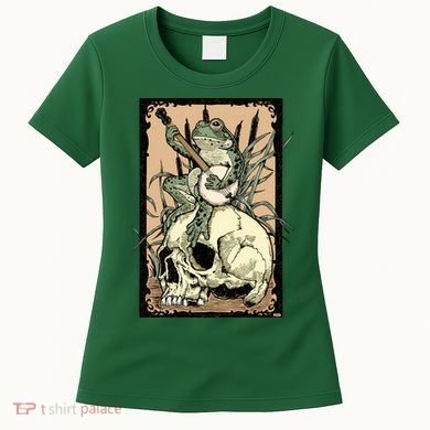 Victorian Frog Playing Banjo Women's T-Shirt