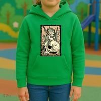 Victorian Frog Playing Banjo Kids Hoodie thumb 3