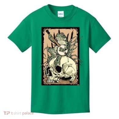 Victorian Frog Playing Banjo Kids T-Shirt