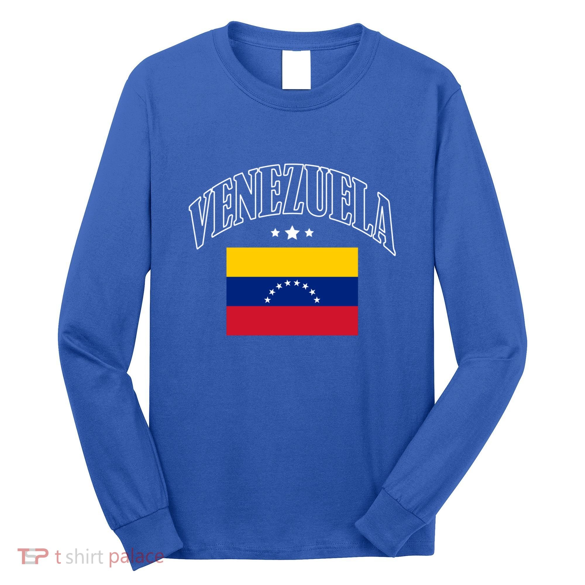 Venezuela Flag Patriotic Athletic Funny Gift Long Sleeve Shirt