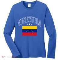 Venezuela Flag Patriotic Athletic Funny Gift Women's Long Sleeve Shirt thumb 0