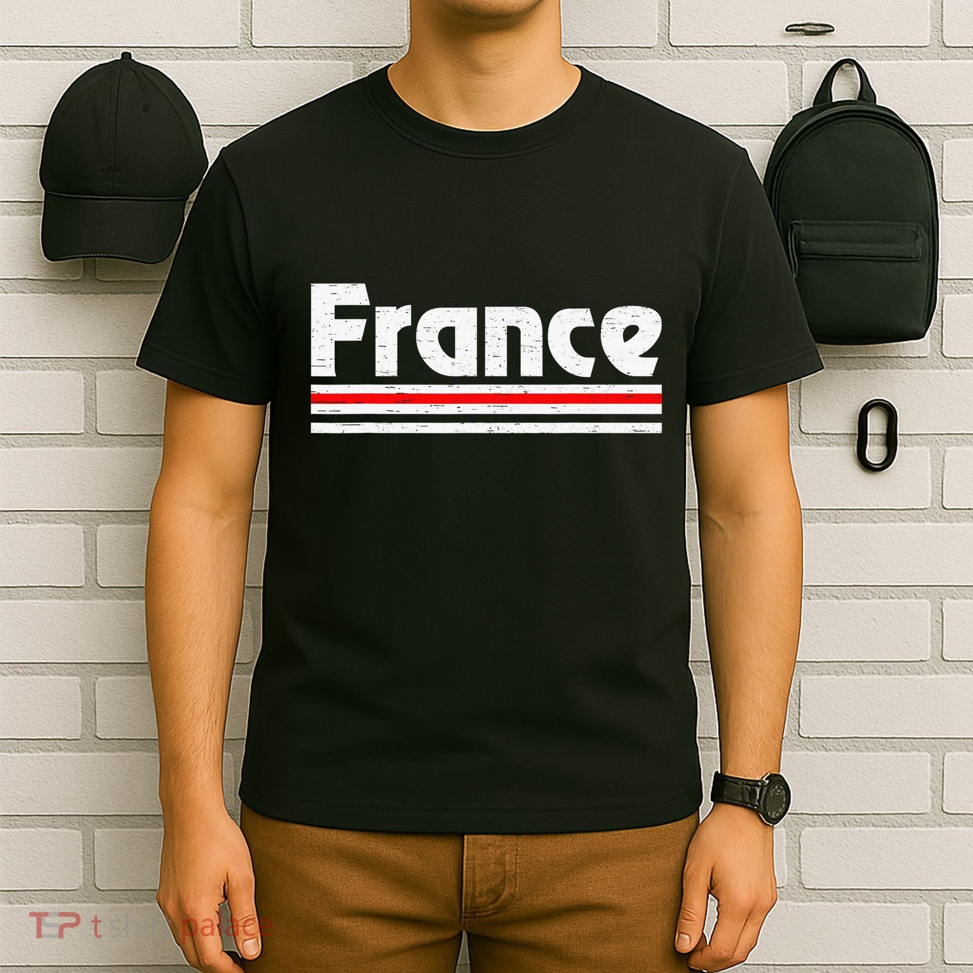 Vintage France Pride French Flag France Lover T-Shirt