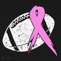 Vintage Football Pink Ribbon Breast Cancer T-Shirt thumb 7