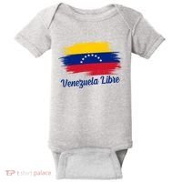 Venezuela Flag Proud American Venezuela Libre Baby Bodysuit thumb 0