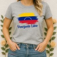 Venezuela Flag Proud American Venezuela Libre Women's T-Shirt thumb 2