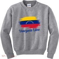 Venezuela Flag Proud American Venezuela Libre Kids Sweatshirt thumb 0