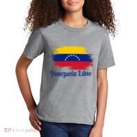 Venezuela Flag Proud American Venezuela Libre Kids T-Shirt thumb 2