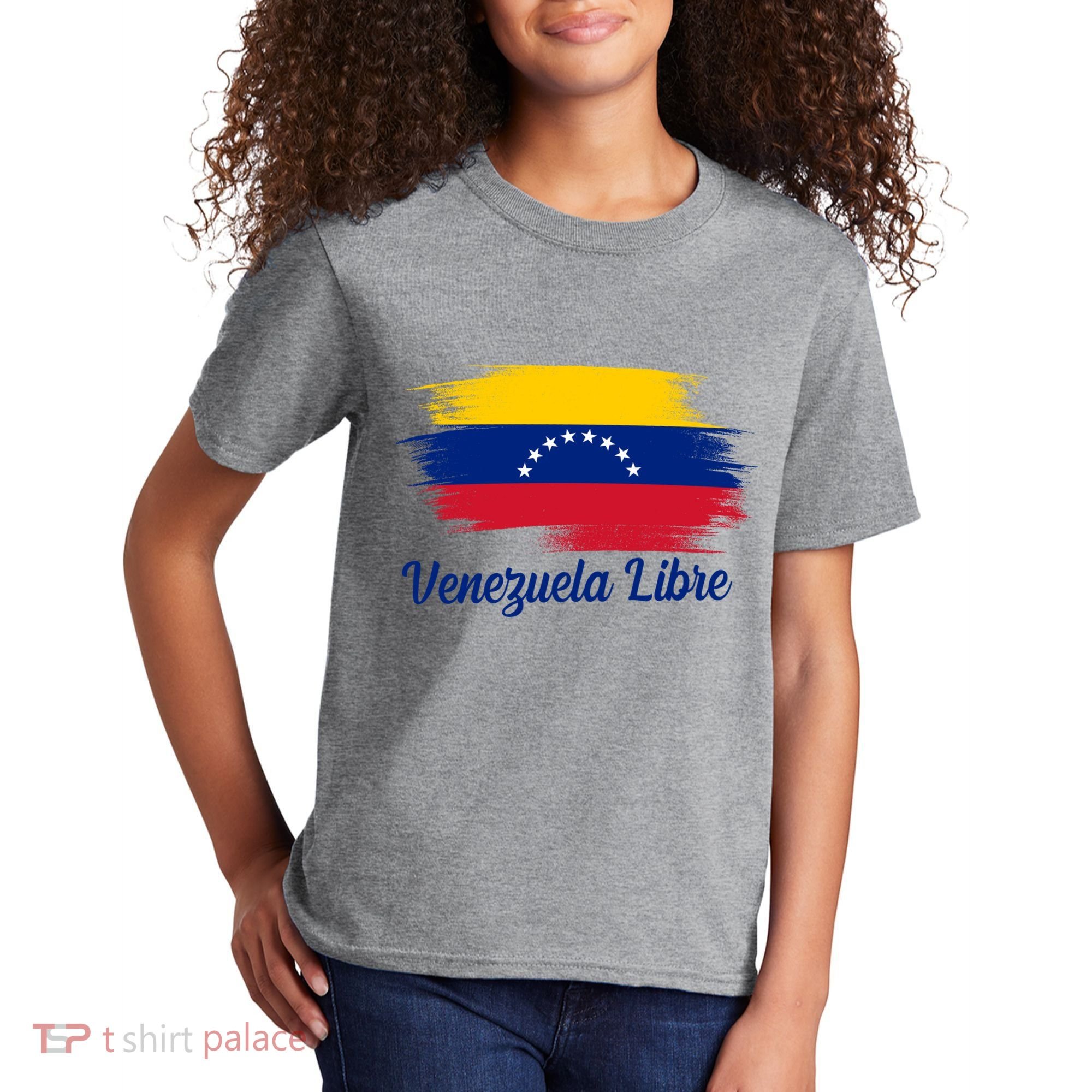 Venezuela Flag Proud American Venezuela Libre Kids T-Shirt