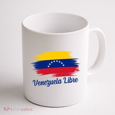 Venezuela Flag Proud American Venezuela Libre Coffee Mug back