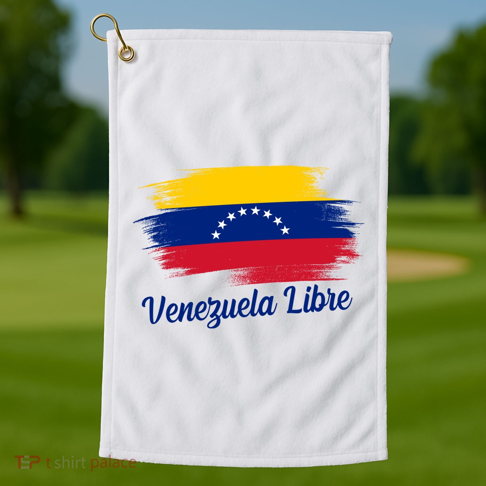 Venezuela Flag Proud American Venezuela Libre Golf Towel