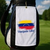 Venezuela Flag Proud American Venezuela Libre Golf Towel thumb 2