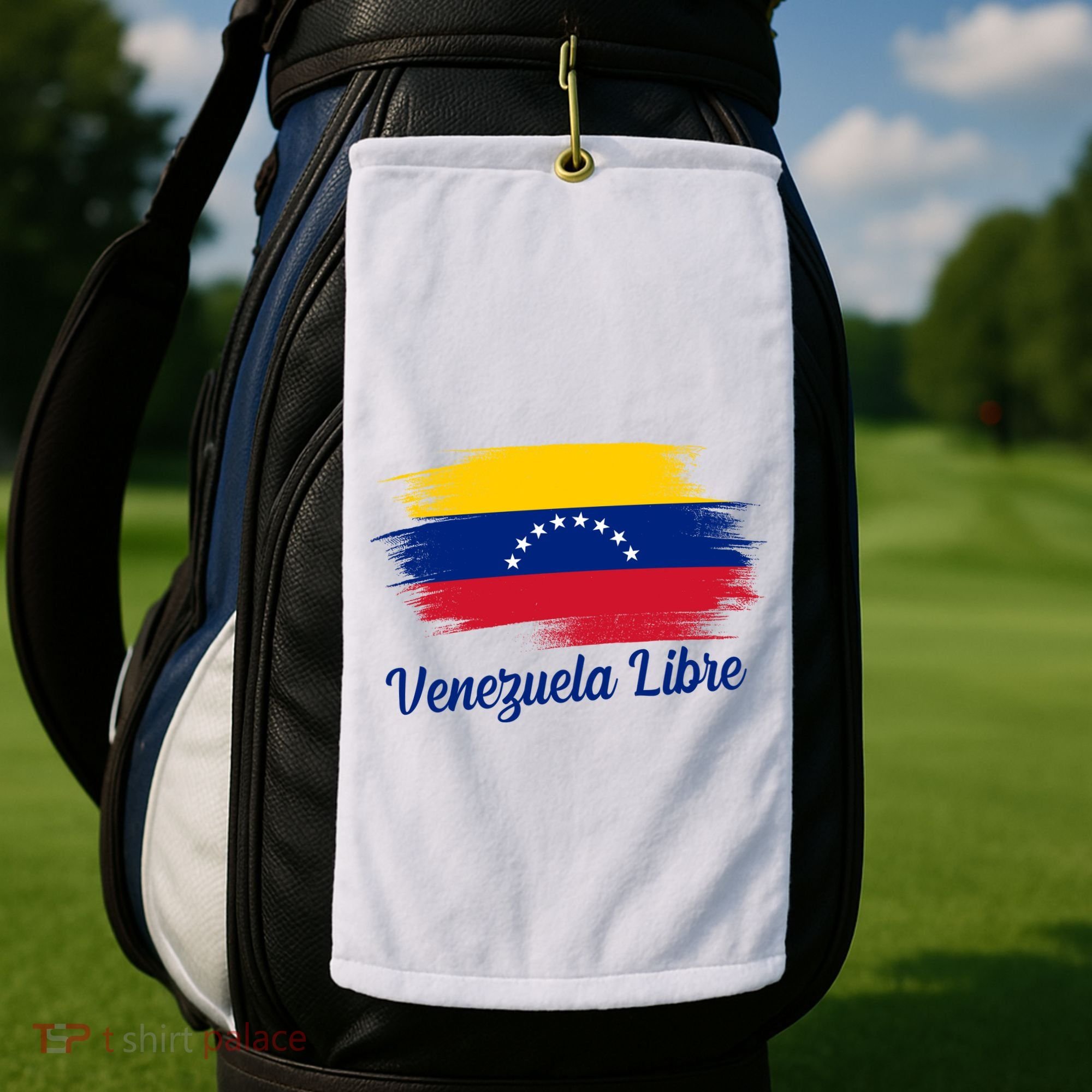 Venezuela Flag Proud American Venezuela Libre Golf Towel