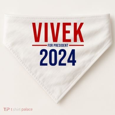 Vivek For President 2024 Election USA-Made Doggie Bandana