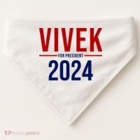 Vivek For President 2024 Election USA-Made Doggie Bandana thumb 0