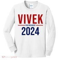 Vivek For President 2024 Election Kids Long Sleeve Shirt thumb 0