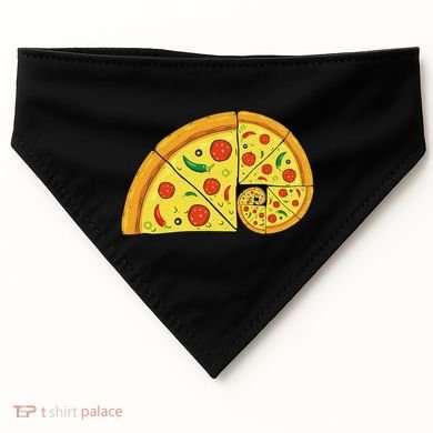 vintage Fibonacci Pizza Funny Math Teacher USA-Made Doggie Bandana