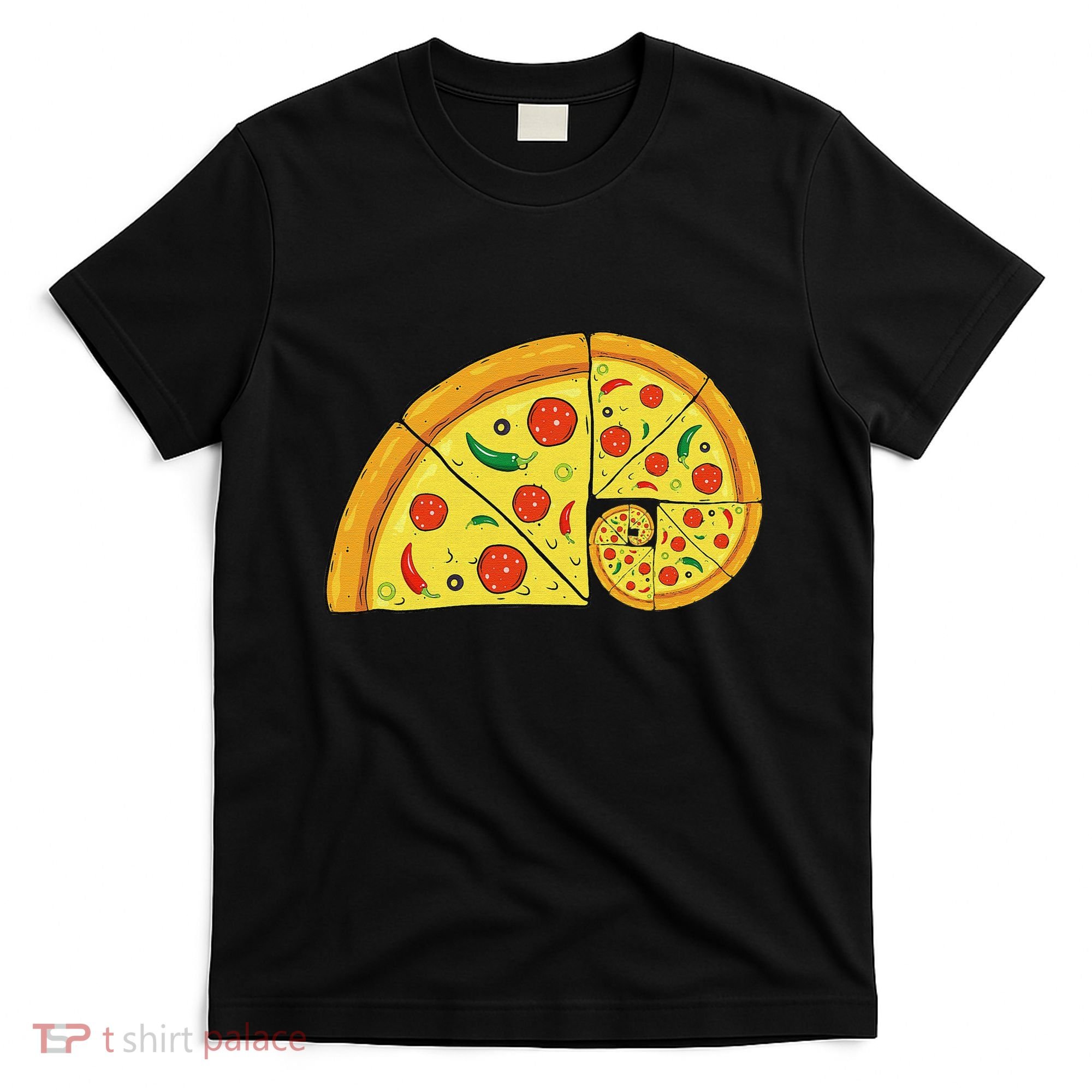 vintage Fibonacci Pizza Funny Math Teacher T-Shirt