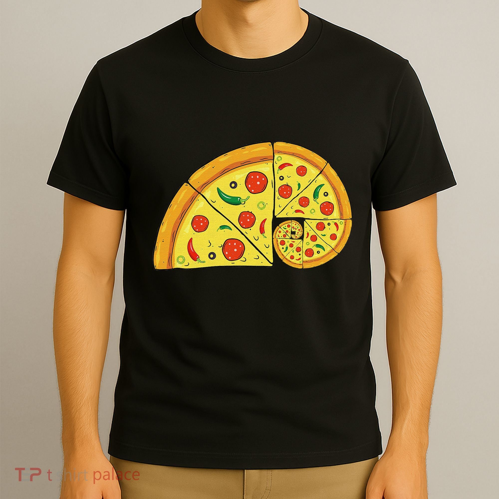 vintage Fibonacci Pizza Funny Math Teacher T-Shirt