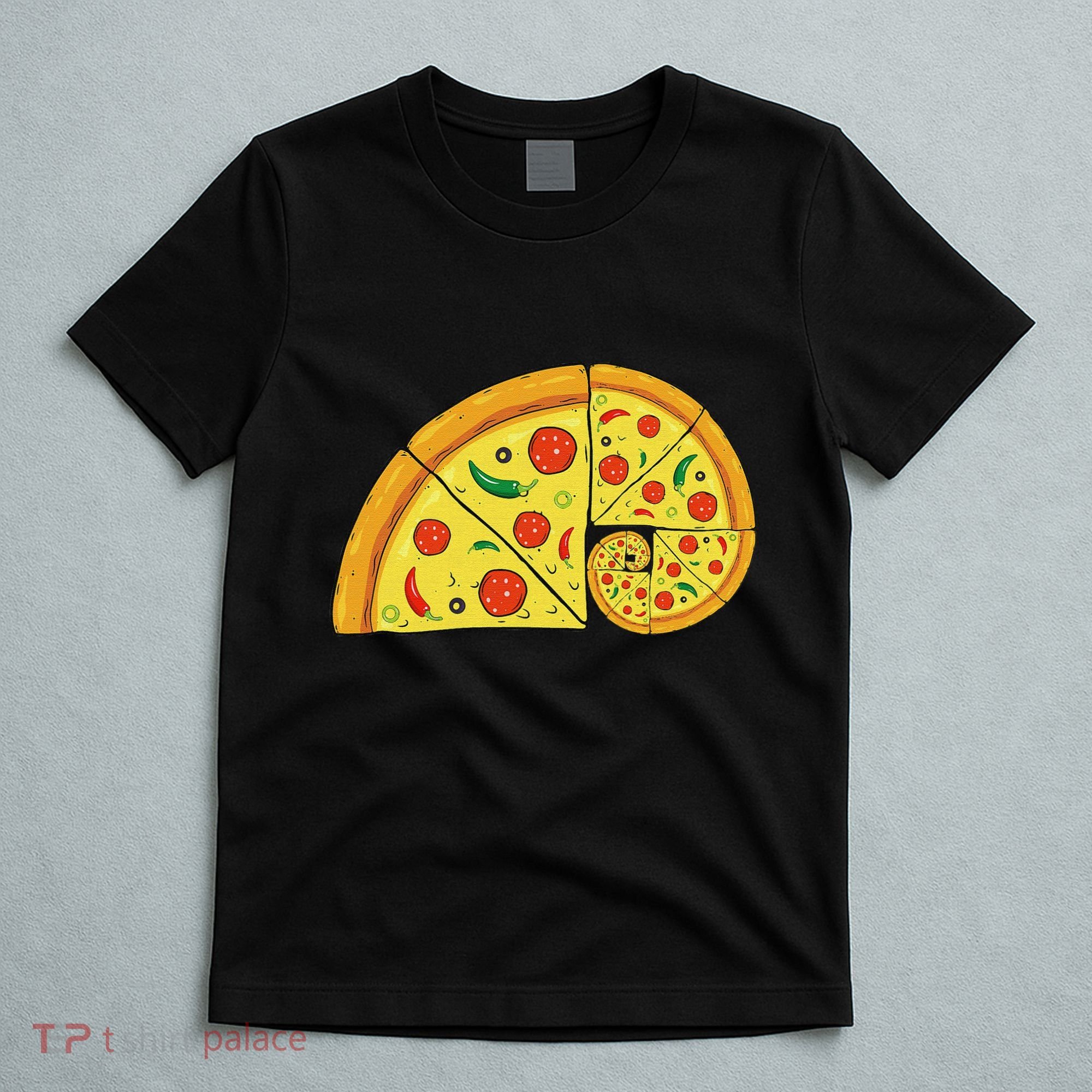 vintage Fibonacci Pizza Funny Math Teacher T-Shirt