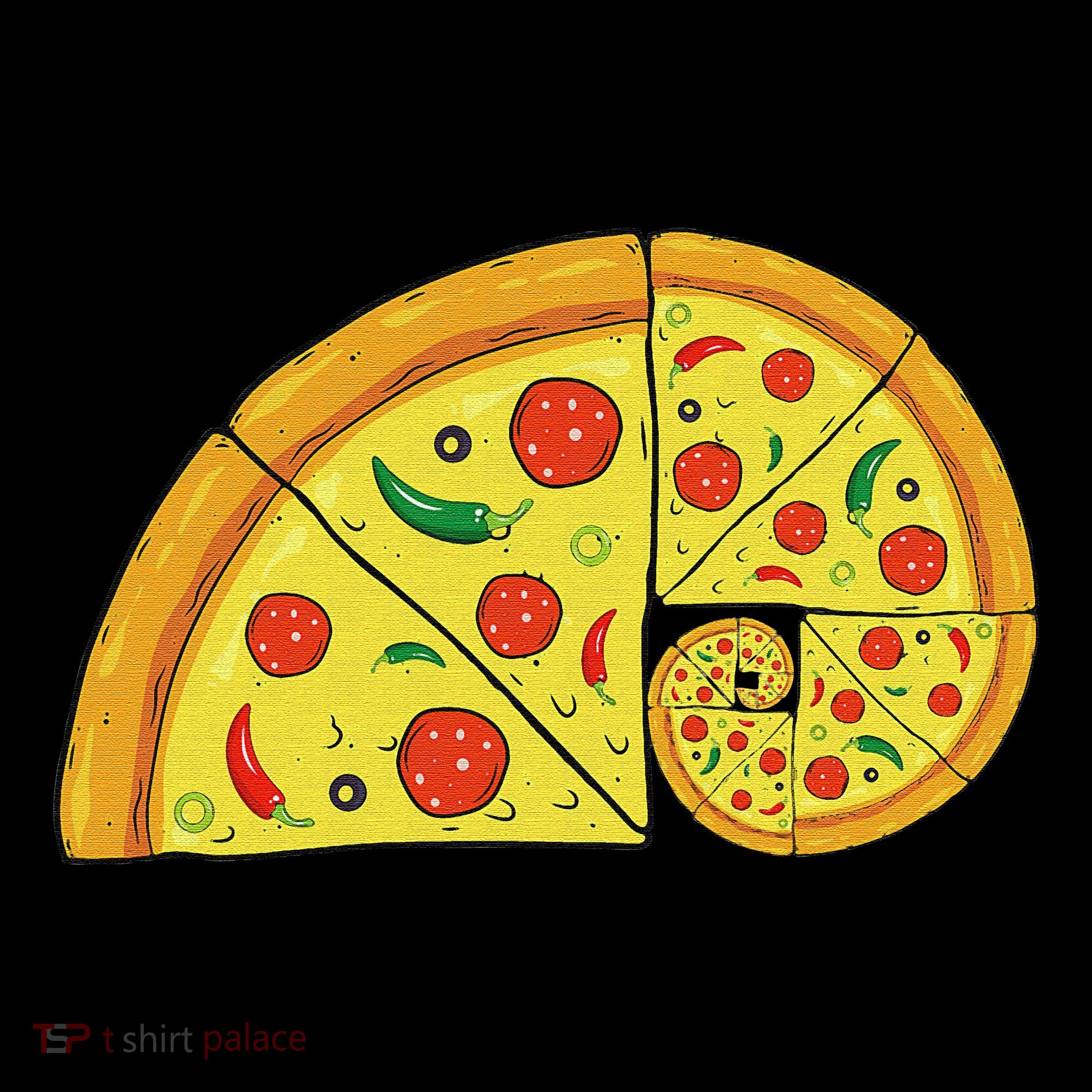 vintage Fibonacci Pizza Funny Math Teacher T-Shirt