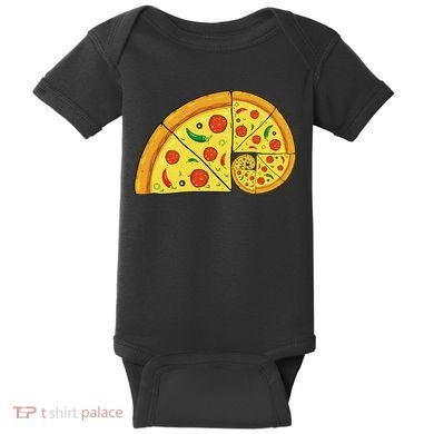 vintage Fibonacci Pizza Funny Math Teacher Baby Bodysuit