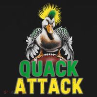 Vintage Funny Quack Attack White Green And Yellow Duck T-Shirt thumb 7
