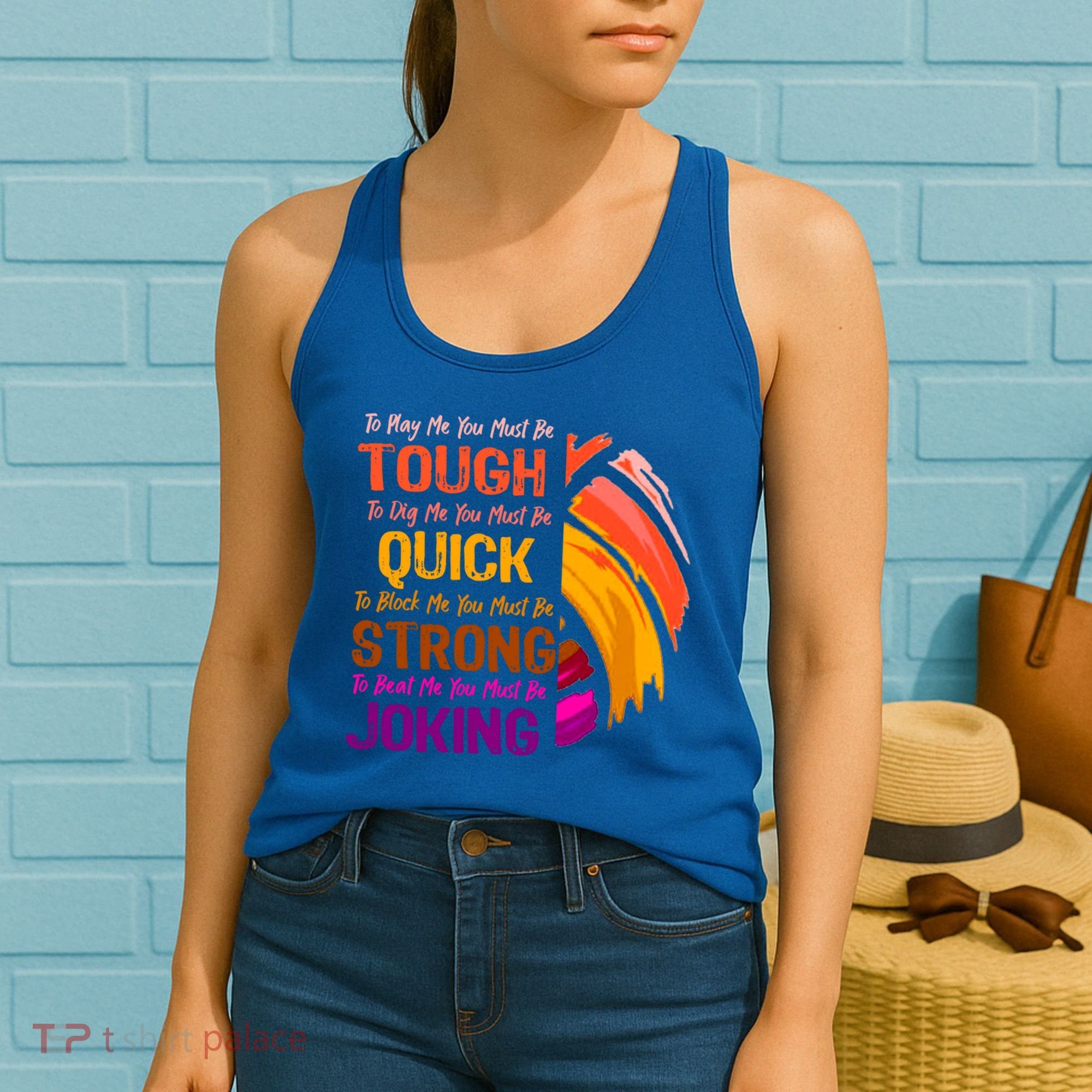 Volleyball Funny Quote Great For Teenage High School Player Cool Gift Women's Tank Top
