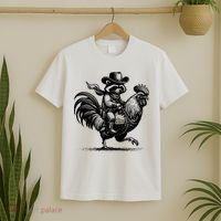 Vintage Funny Raccoon With Cowboy Hat T-Shirt thumb 2