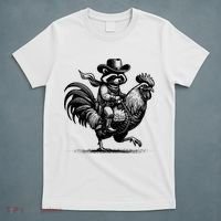 Vintage Funny Raccoon With Cowboy Hat T-Shirt thumb 5