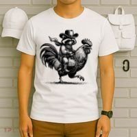 Vintage Funny Raccoon With Cowboy Hat T-Shirt thumb 6