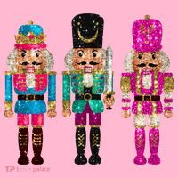 Vintage Funny Sequin Cheerful Nutcrackers Christmas T-Shirt thumb 7