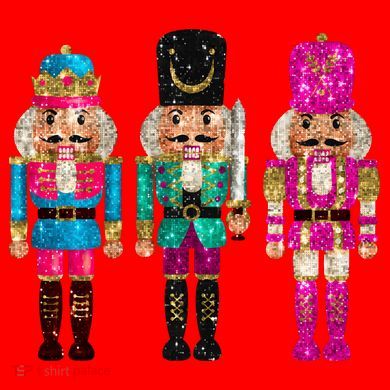 Vintage Funny Sequin Cheerful Nutcrackers Christmas Santa Hat