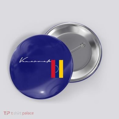 Venezuela Flag Signature Patriotic Pole Gift Button