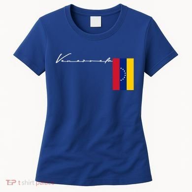 Venezuela Flag Signature Patriotic Pole Gift Women's T-Shirt