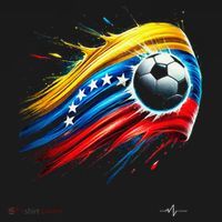 Venezuelan Flag Soccer Button thumb 1
