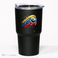 Venezuelan Flag Soccer Tumbler thumb 0