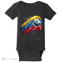 Venezuelan Flag Soccer Baby Bodysuit thumb 0