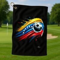 Venezuelan Flag Soccer Golf Towel thumb 1