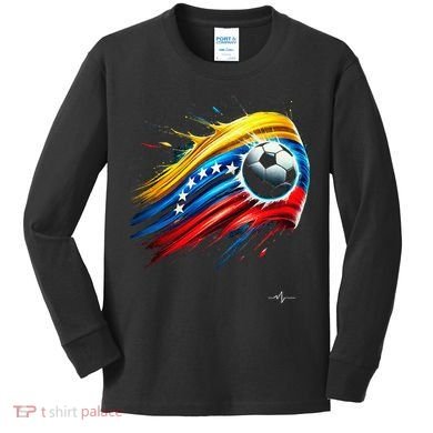 Venezuelan Flag Soccer Kids Long Sleeve Shirt