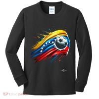 Venezuelan Flag Soccer Kids Long Sleeve Shirt thumb 0