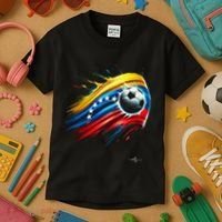 Venezuelan Flag Soccer Kids T-Shirt thumb 3