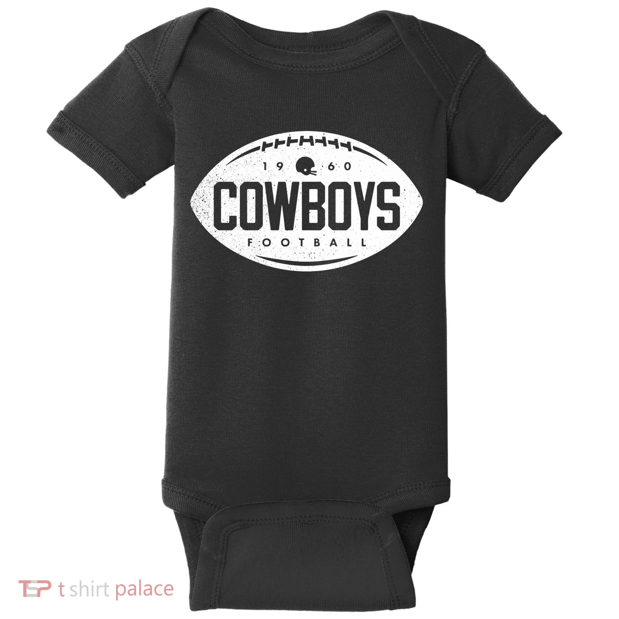 Vintage Football Shape Dallas Baby Bodysuit