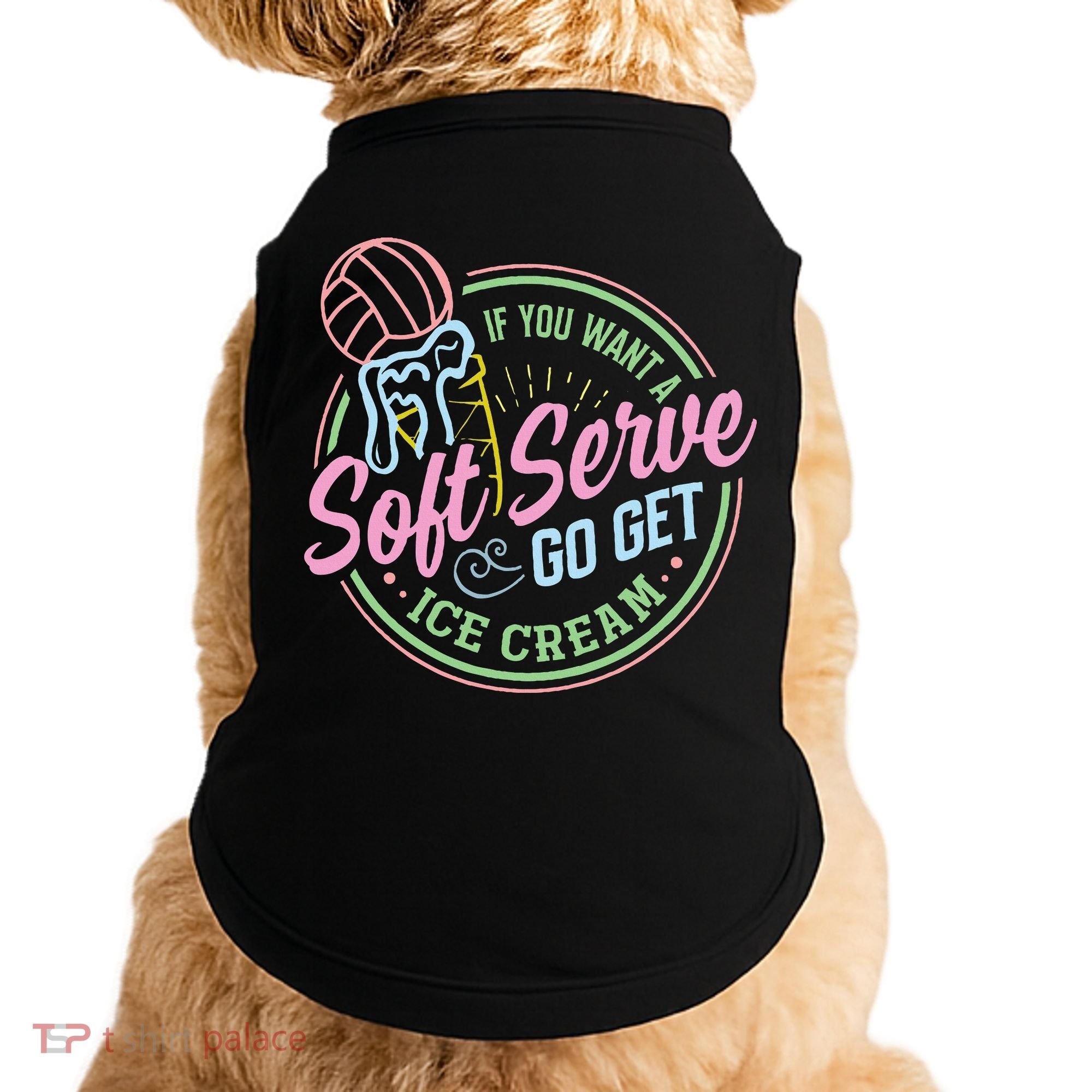 Volleyball Funny Soft Serve Saying Doggie Tank