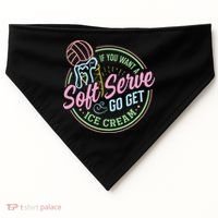 Volleyball Funny Soft Serve Saying USA-Made Doggie Bandana thumb 0