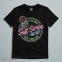 Volleyball Funny Soft Serve Saying T-Shirt thumb 5