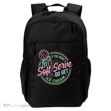 Volleyball Funny Soft Serve Saying Backpack