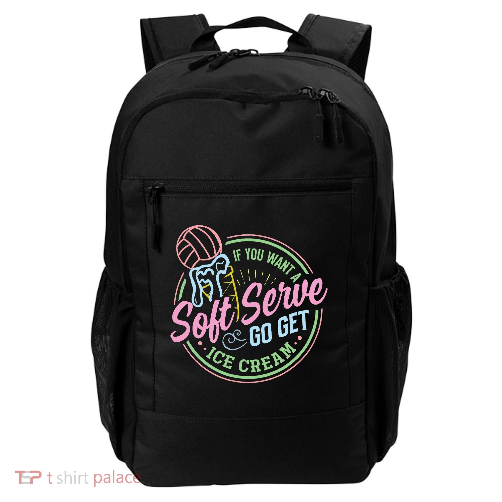 Volleyball Funny Soft Serve Saying Backpack