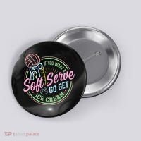Volleyball Funny Soft Serve Saying Button thumb 0