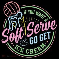 Volleyball Funny Soft Serve Saying Women's Hoodie thumb 2